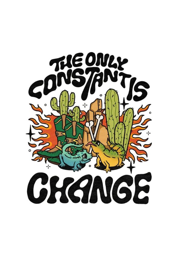 The only Constant is Change T-Shirt for Men White