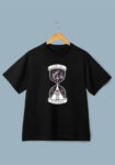 Time to Explore Printed Oversized Black T-Shirt for Men