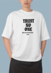 Trust no one Black T-Shirt for Men