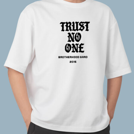Trust no one White T-Shirt for Men