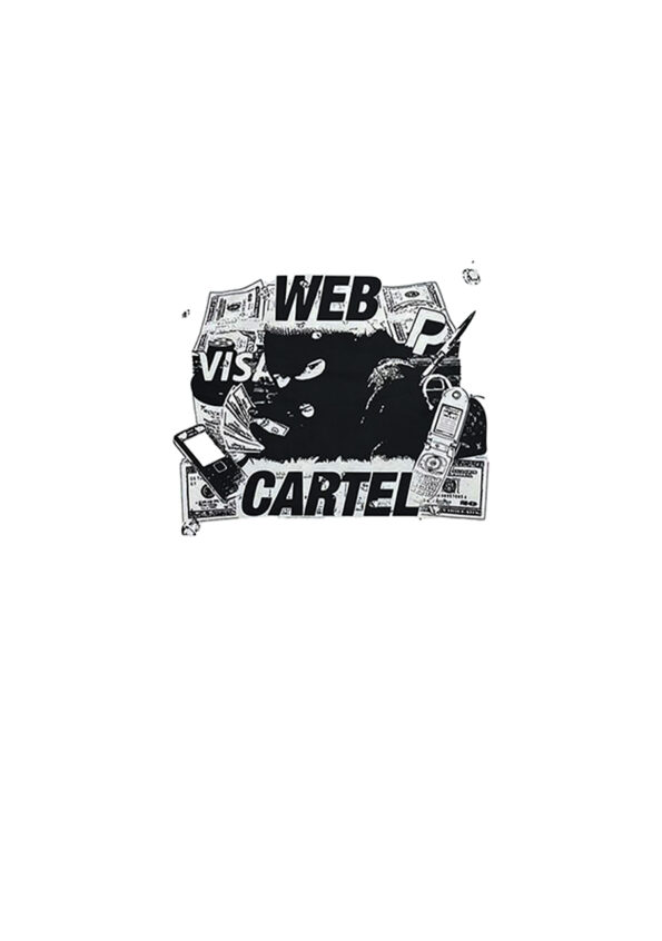 Web Visa Cartel Artwork Oversized T-Shirt For Men White