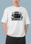 Web Visa Cartel Artwork Oversized Black T-Shirt For Men