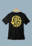 Wish You Were Here Men’s Black T-shirt In Yellow Logo