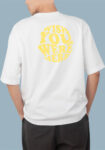 Wish You Were Here Men’s Black T-shirt In Yellow Logo