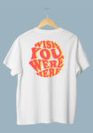 Wish you were here Red Yollow foyed Black T-Shirt for Men