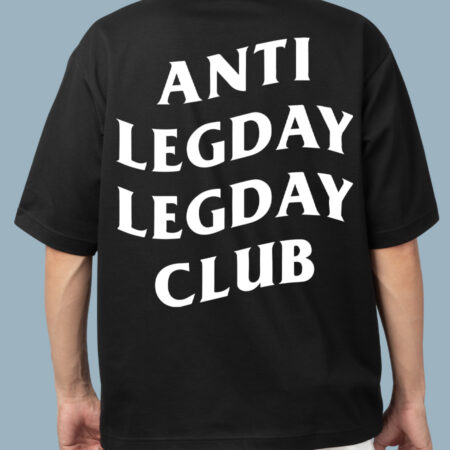 ANTI LEGDAY LEGDAY CLUB Men's Oversized Black T-shirt