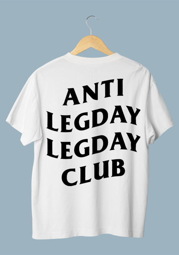 ANTI LEGDAY LEGDAY CLUB Men's Oversized White T-shirt 1