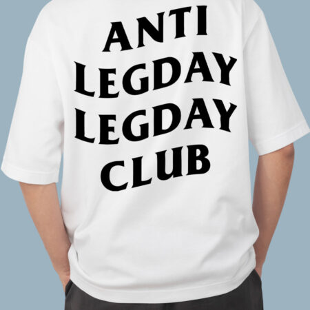 ANTI LEGDAY LEGDAY CLUB Men's Oversized White T-shirt