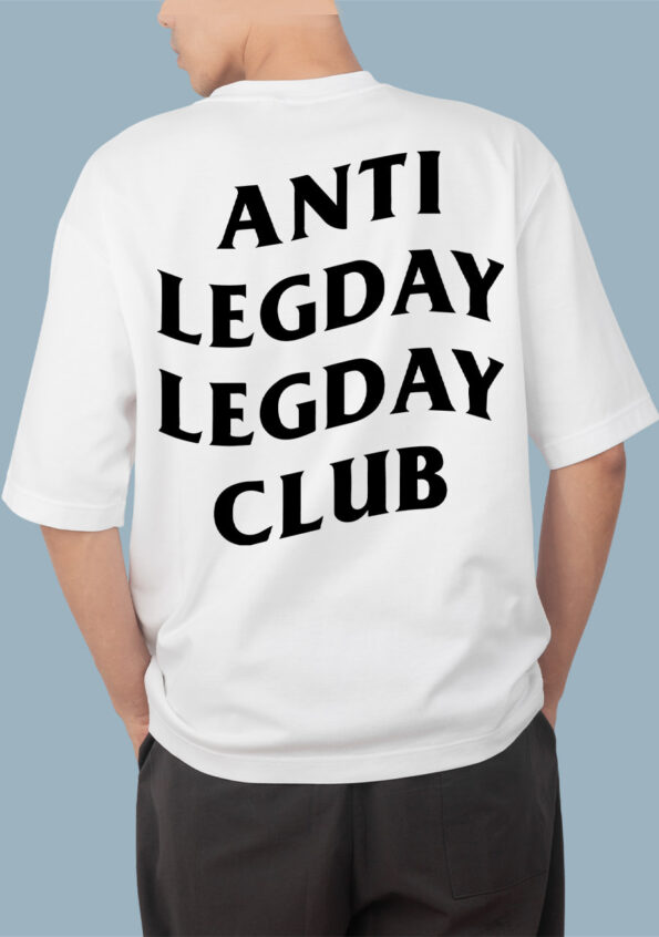 ANTI LEGDAY LEGDAY CLUB Men's Oversized White T-shirt