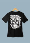 Booster Ghost Art Oversized Men’s black T-shirt