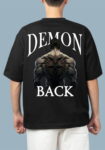 Demon Back Oversized WhiteT-Shirt for Men