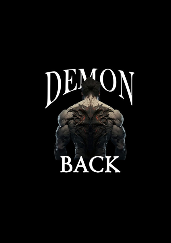 Demon Back Oversized T-Shirt for Men Black