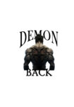 Demon Back Oversized WhiteT-Shirt for Men