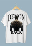 Demon Back Oversized WhiteT-Shirt for Men