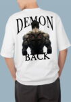 Demon Back Oversized WhiteT-Shirt for Men
