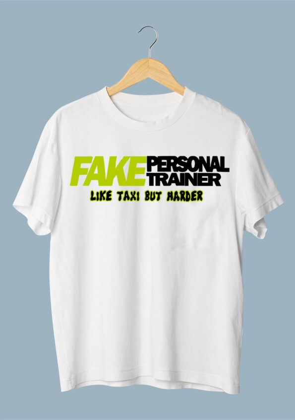 Fake Personal Trainer White T-Shirt For Men 1