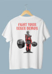 Fight Your Inner Demon Oversized Men’s Black T-shirt