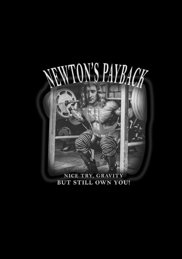 NEWTON'S PAYBACK Men's Oversized T-shirt Black Logo