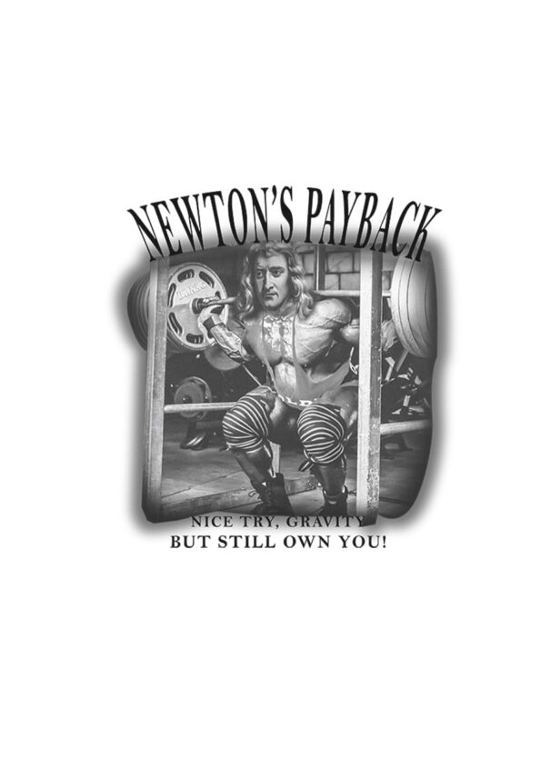 NEWTON'S PAYBACK Men's Oversized T-shirt White Logo