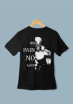 NO PAIN NO GAIN Men’s Oversized Black T-shirt