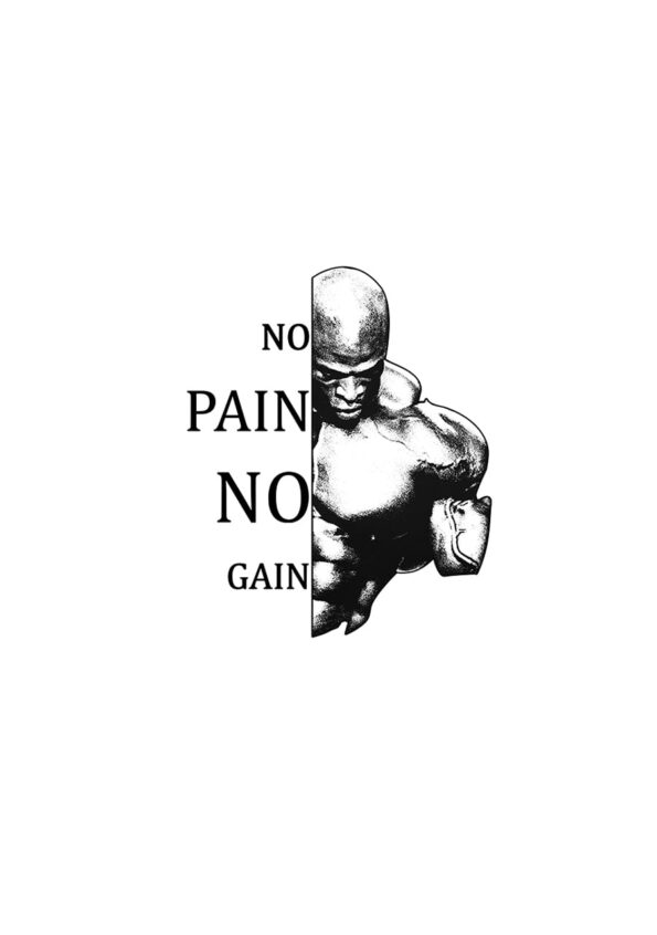 NO PAIN NO GAIN Men's Oversized T-shirt White Logo