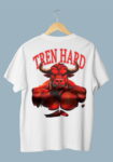TREN HARD BULL Oversized Men’s White T-Shirt