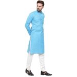 Designer_Mens_Sky_Blue_Solid_Straight_Cotton_Kurta_Pyjama_Set.jpg