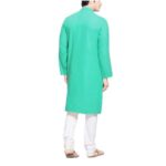 Mens-Plain-Solid-Kurta-Pyjama-Set-Green.jpg