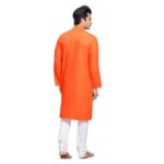 Mens-Plain-Solid-Kurta-Pyjama-Set-Orange-2.jpg