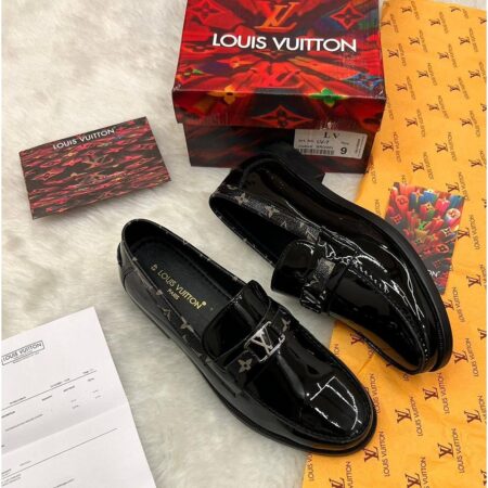 Leather Louis Vuitton Moccasin For Men
