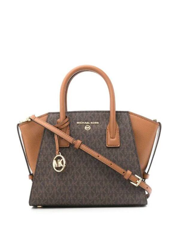 Logo-Print Leather Michael Kors Tote Bag For Women