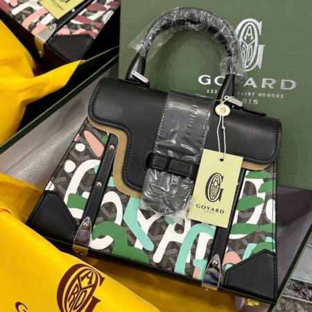 Goyard Saigon Wood Top Handle Handbag