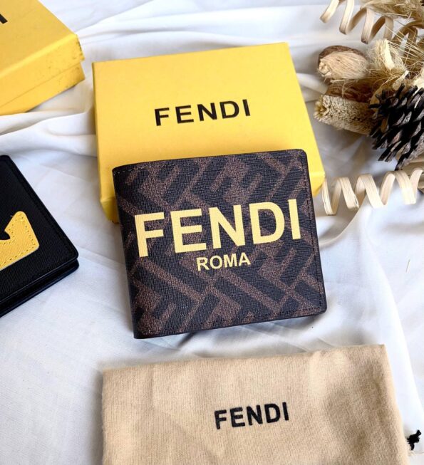 Fendi Signature Leather Wallet For Men